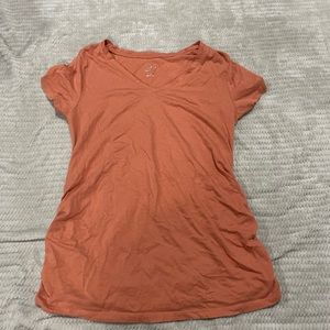 Isabel maternity soft orange tee, small